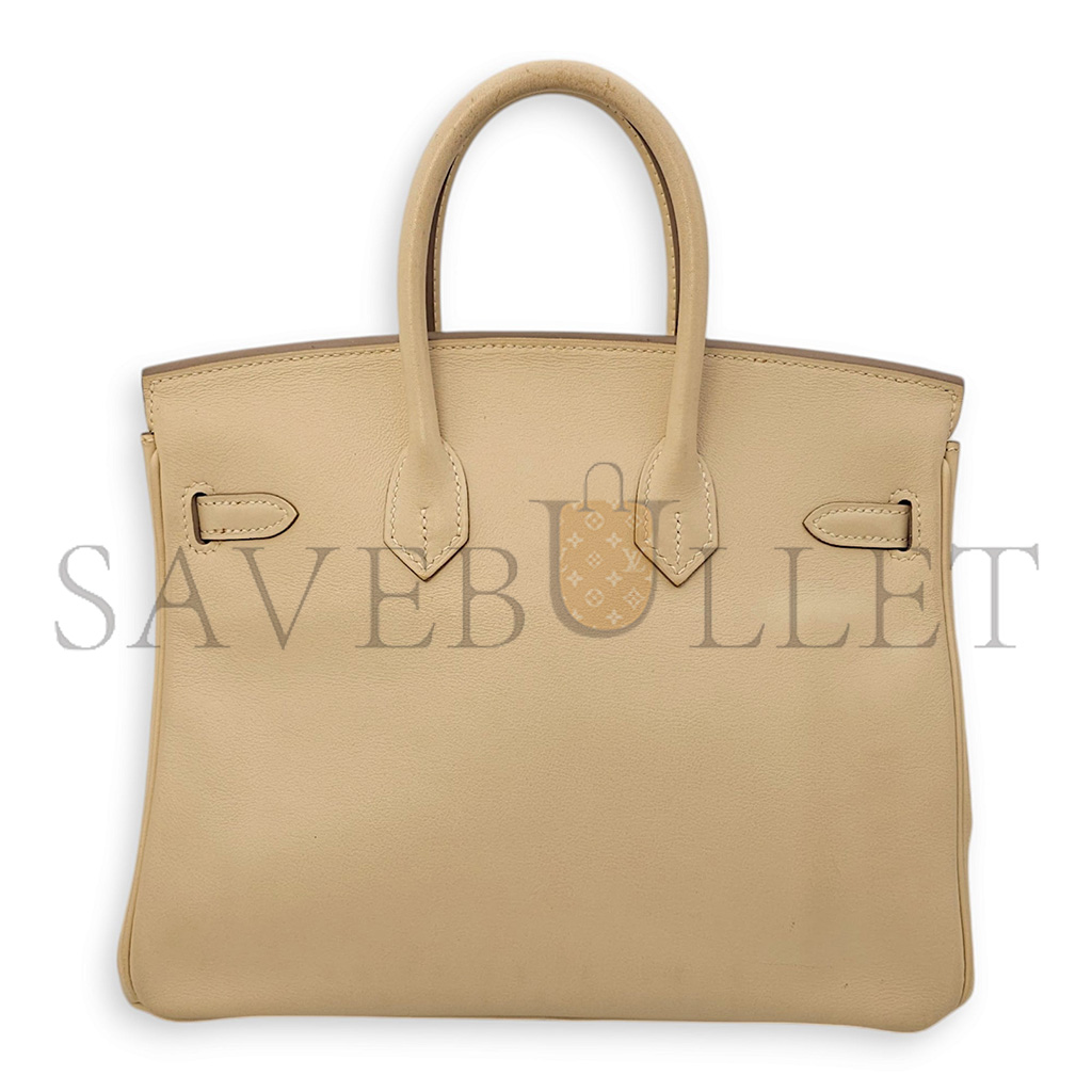 H**mes master birkin 30 swift leather trench coat grey gold buttons bag h049362cc01 (30*23*15cm)
